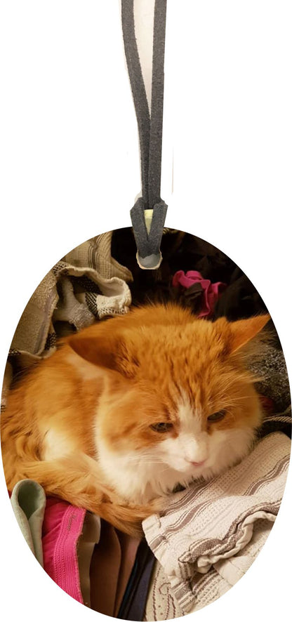 Custom Ceramic Cat Ornament Double Sided Made from Your Personal Photo