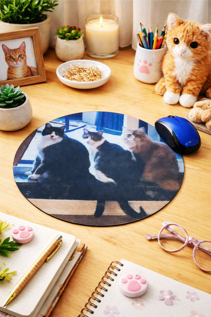 Take Your Cat to work - Personal Cat Mouse Pad – Custom Photo Desk Accessory for Cat Lovers