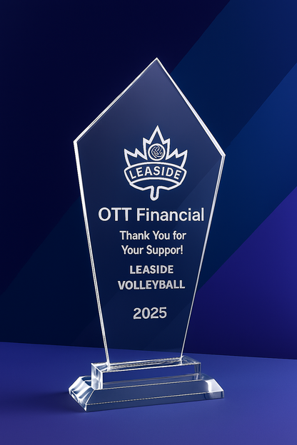 Glass Award 11" Tall Personalized Hand Etched Recognition Gift Sophisticated stylish Achievement award