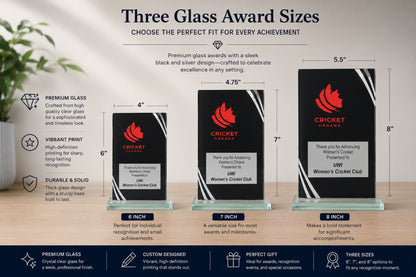 Black Reflection Custom Glass Award – Modern Recognition & Achievement Gift