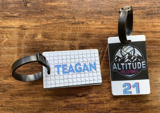 Personalized Backpack Tag Custom Luggage Tag Double Sided Made to Order Sports Bag Tags Durable Travel Identification Bag Tag Wedding Gift