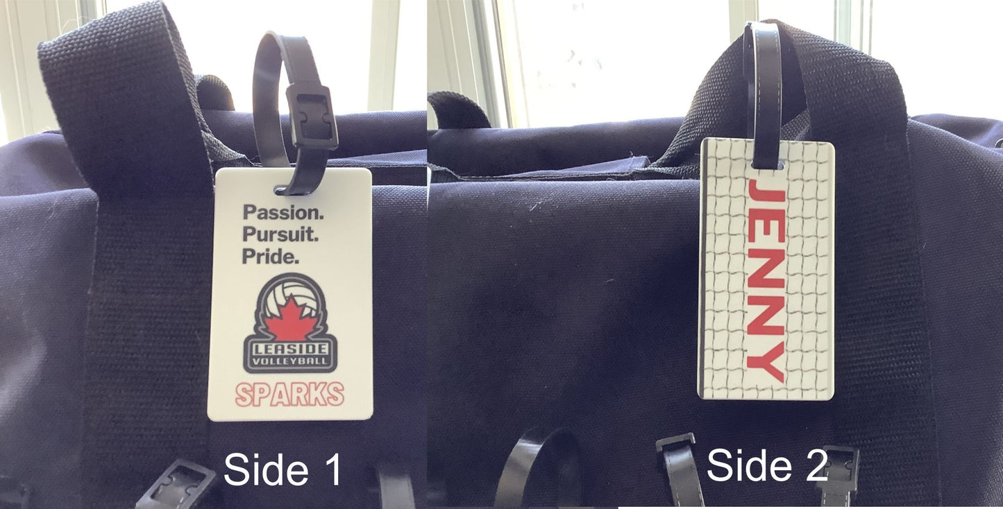 Personalized Backpack Tag Custom Luggage Tag Double Sided Made to Order Sports Bag Tags Durable Travel Identification Bag Tag Wedding Gift