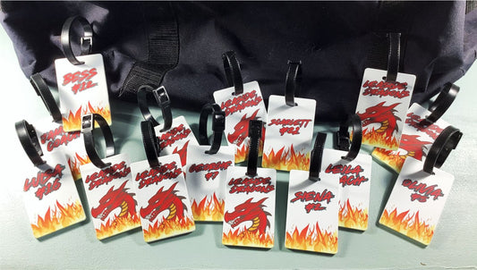 Sports Team Bag Tags Custom Double Sided Corporate Bag Tags set of 18 Identification Bag Tags Personalized Group Recognition bag Tag