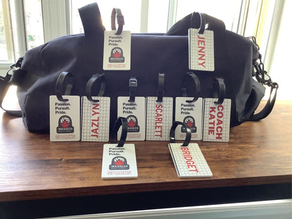 Personalized Team Sport Bag Tags Custom Double Sided Set of 10 School Gift I.D. Athletic Bag Tags Family Travel create your own Luggage Tag
