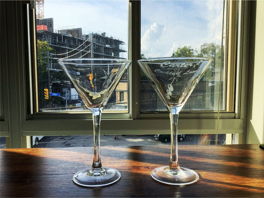 Atomic Era Martini Personalized Glasses Gift Retro Cocktail Glasses Etched Starburst Olive Personalized Bar Gift for Housewarming, Set of 2