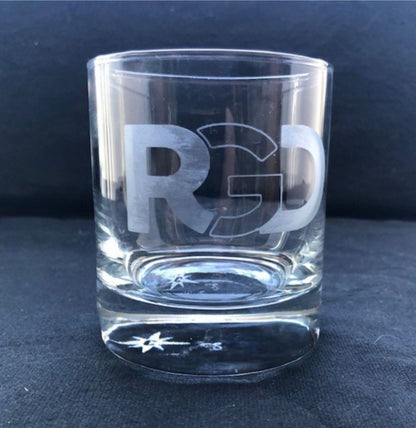 Custom 10oz Whiskey Glass Set - Personalized Etched Rocks Glasses Gift set of 2, Office whiskey glasses with logo gift set of 2